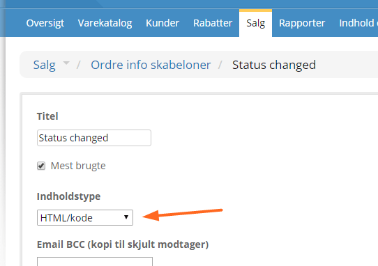 Ordreinfo html admin