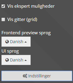 Skærmbillede: Forbedret Layout builder