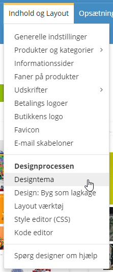 Skærmbillede: Nye design-temaer