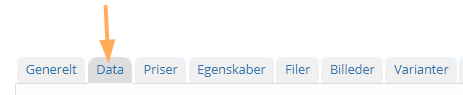 Skærmbillede: Minimum og kolli antal på køb af produkter