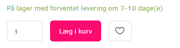 Skærmbillede: Bedre mulighed for at vise lager og leveringstider på produkter