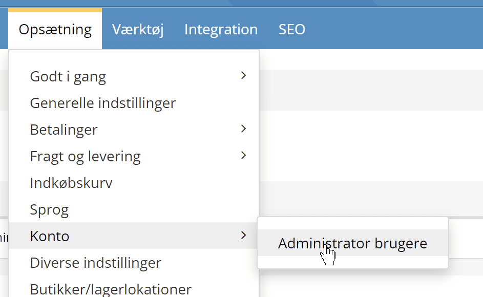 Skærmbillede: Brugere med login adgang til administrationen