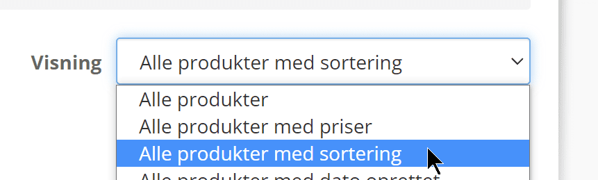 Skærmbillede: Sektionen ’Informationer’