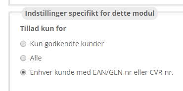 Skærmbillede: Opsætning i webshop