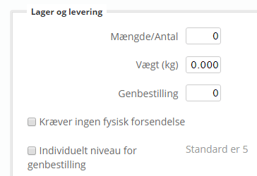 Skærmbillede: Genbestilling