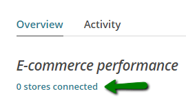 Skærmbillede: 0 stores connected – er korrekt.