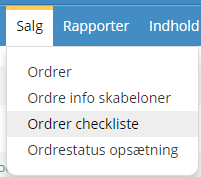 Skærmbillede: Checkliste