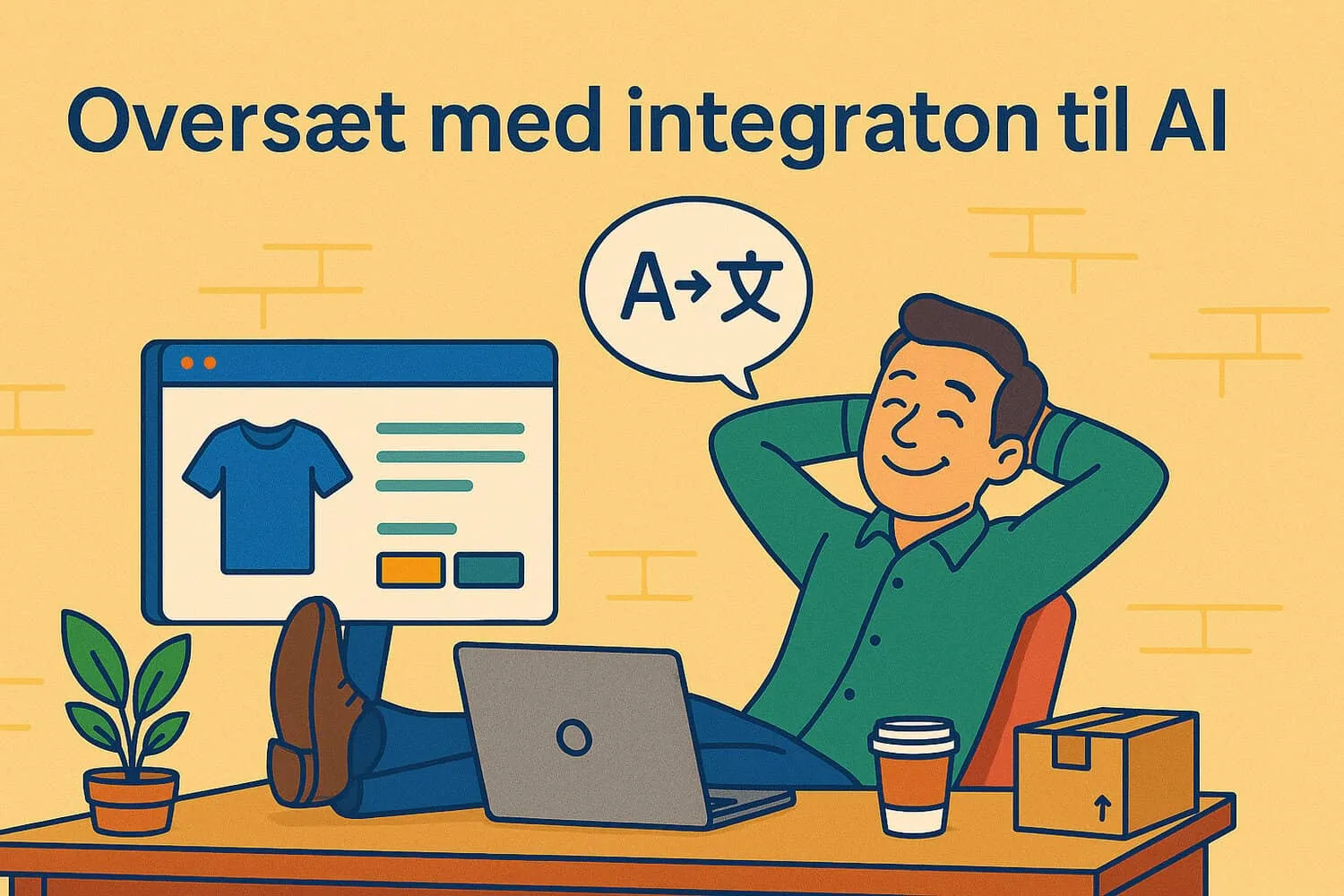 Skærmbillede: Oversæt med integration til AI