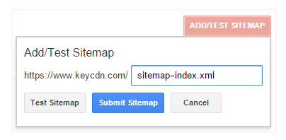 Skærmbillede: Sitemaps