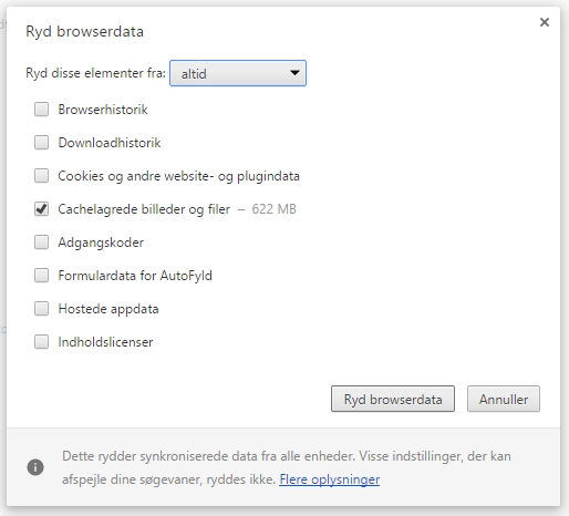 Cache chrome
